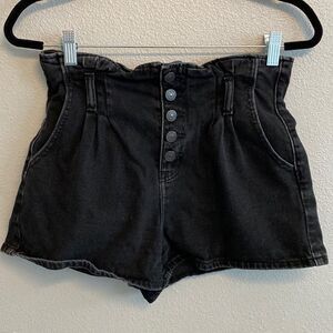 American Eagle- black mom shorts- paper bag style- Size 4
